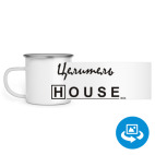 Кружка металлическая белая (круговая запечатка)