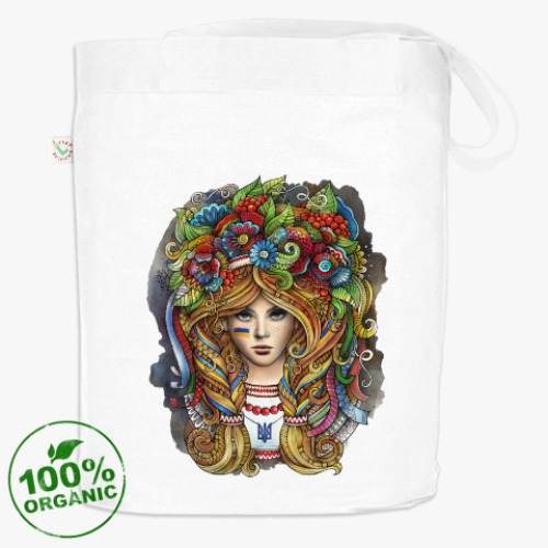 Сумка шоппер с принтом Украинка