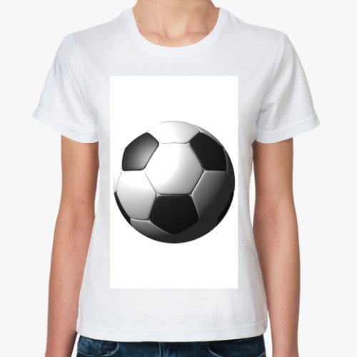 Классическая футболка с принтом  3D мяч