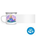 Кружка металлическая белая (круговая запечатка)