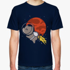Классическая футболка Ослик в космосе