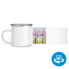 Кружка металлическая белая (круговая запечатка)