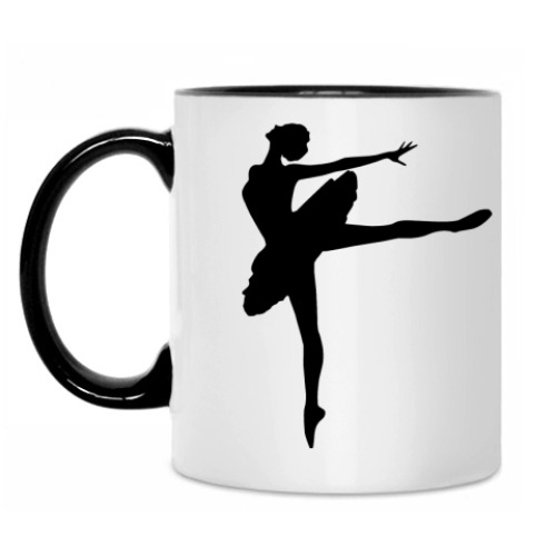 Кружка с принтом Балерина
