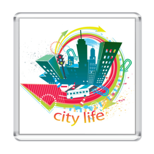 Магнит с принтом  urb