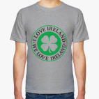 Классическая футболка I love Ireland