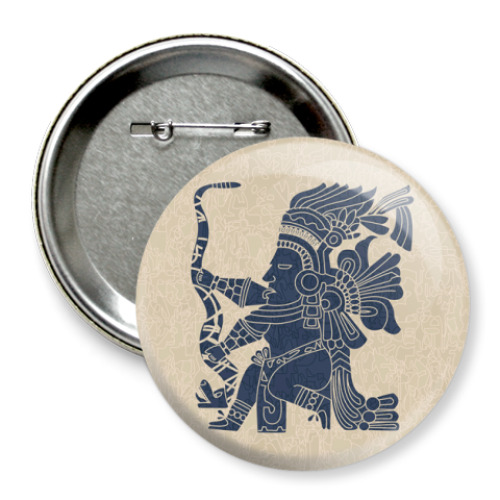 Значок 75мм с принтом  Индеец