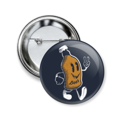 Значок 50мм с принтом Герой веселья (hero of fun)