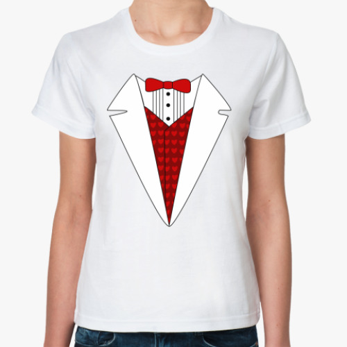 Классическая футболка с принтом Фрак