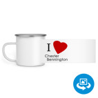 Кружка металлическая белая (круговая запечатка)