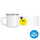 Кружка металлическая белая (круговая запечатка)