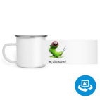 Кружка металлическая белая (круговая запечатка)