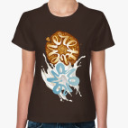 Классическая женская футболка Печенье-молоко