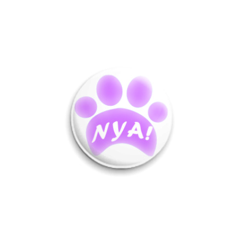 Значок 25мм с принтом  'Nya'