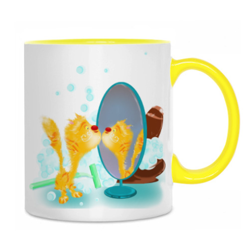 Кружка с принтом Котыч и Кофейный дракончик