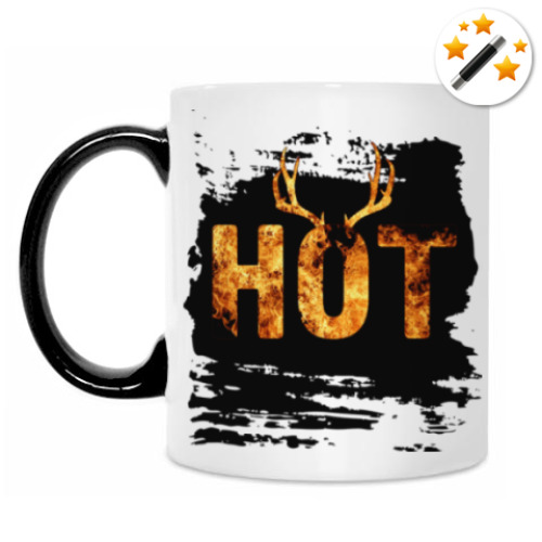 Кружка-хамелеон с принтом Горячо и дико