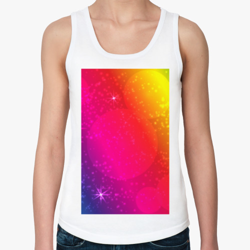 Женская майка с принтом Фон ярко красочный