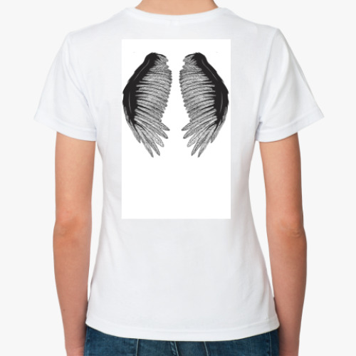 Классическая футболка с принтом Крылья