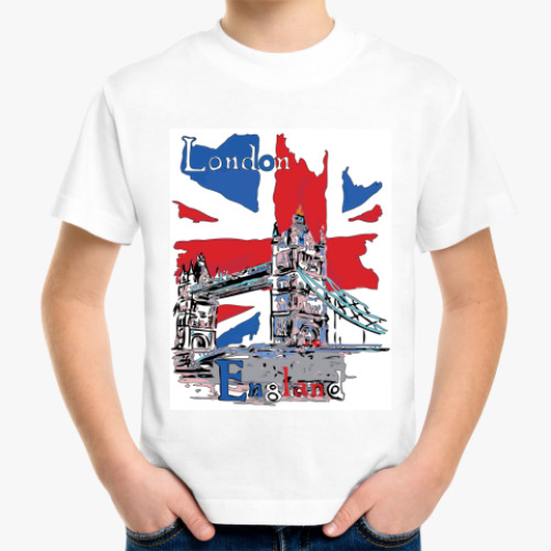 Детская футболка с принтом  Union Jack