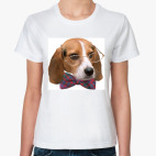 Собака в очках и бабочке