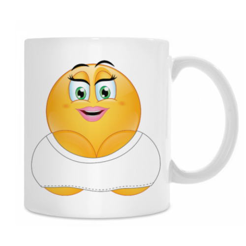 Кружка с принтом Sexy Emoji