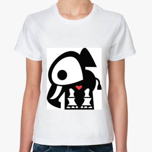 Классическая футболка с принтом Skelanimals