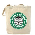 Холщовая сумка шоппер Don't blink coffee DOCTOR WHO