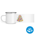 Кружка металлическая белая (круговая запечатка)