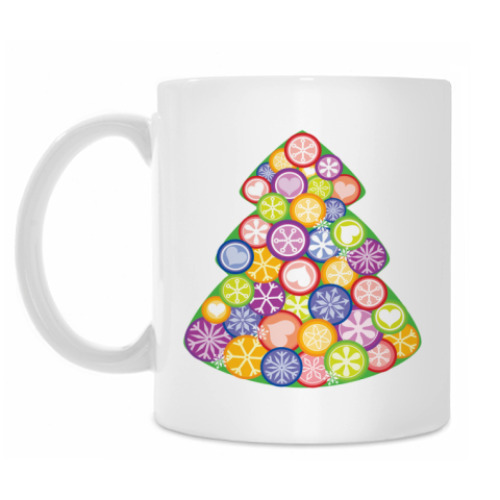 Кружка с принтом Елка