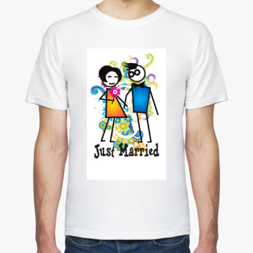 Футболка с принтом Just Married