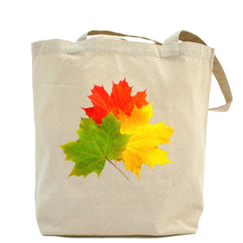 Сумка шоппер с принтом  Кленовые листья