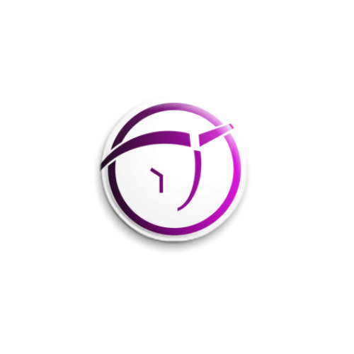 Значок 25мм с принтом Invisible Pink Unicorn