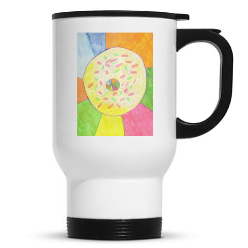 Кружка-термос с принтом Булочка