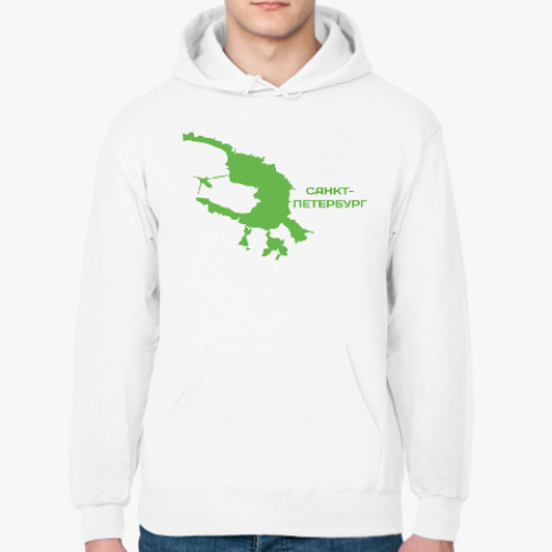 Толстовка худи с принтом Санкт-Петербург