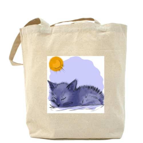 Сумка шоппер с принтом 'котенок'