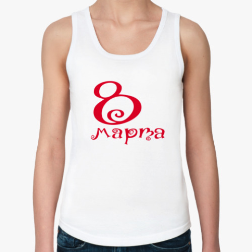 Женская майка с принтом 8 марта