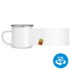 Кружка металлическая белая (круговая запечатка)