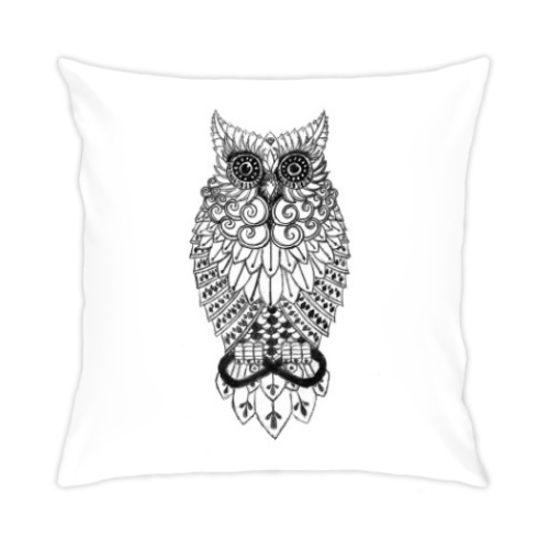 Подушка с принтом Сова
