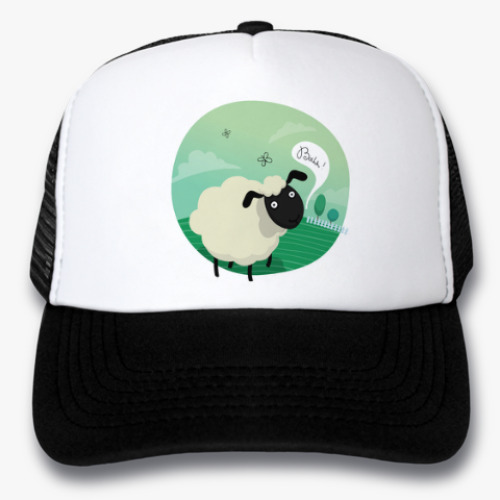 Кепка-тракер с принтом Овечка на полянке