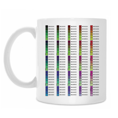 Кружка с принтом RGB Colour Codes