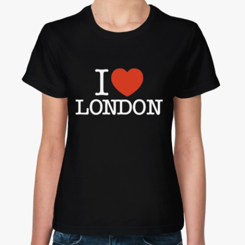 Женская футболка с принтом I love London