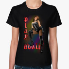 Классическая женская футболка Play adult