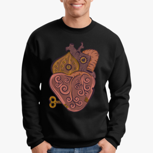 Свитшот с принтом Стимпанк сердце