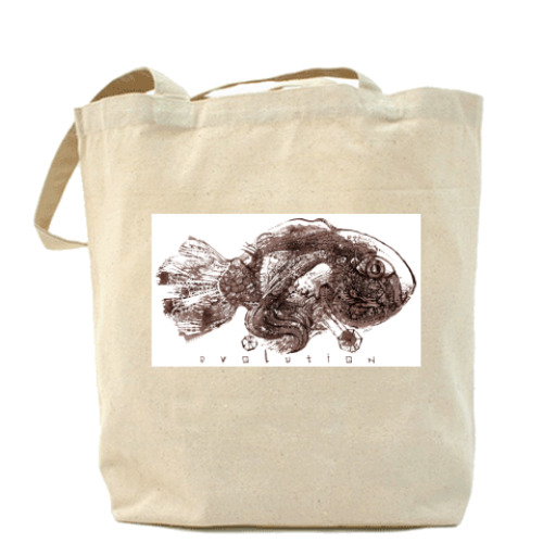 Сумка шоппер с принтом Evolution