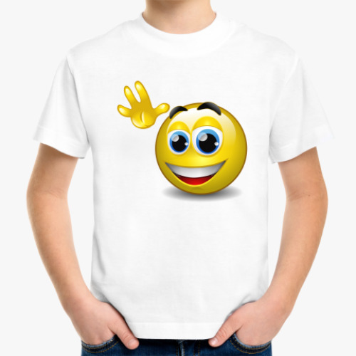 Детская футболка с принтом Смайл