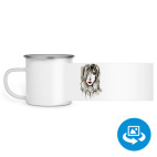 Кружка металлическая белая (круговая запечатка)