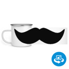 Кружка металлическая белая (круговая запечатка)