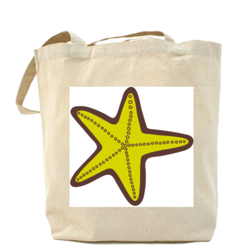 Сумка шоппер с принтом Морская звезда