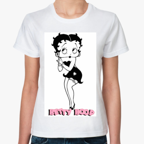 Классическая футболка с принтом  футболка Betty Boop