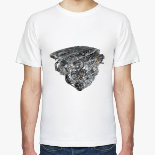 Футболка с принтом Двигатель автомобиля