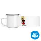 Кружка металлическая белая (круговая запечатка)